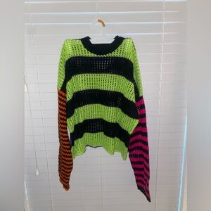 Urban outfitters colorful crochet sweater